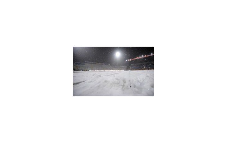 Blanco. El Ennio Tardini de Parma no pudo soportar la fuerte nevada y se suspendió la visita del puntero del Calcio.