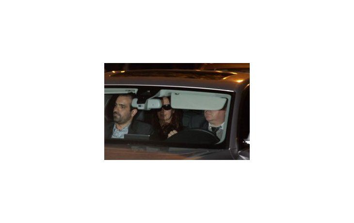 La presidente salió de la Fundacion Favaloro luego de realizarse examenes medicos el viernes.