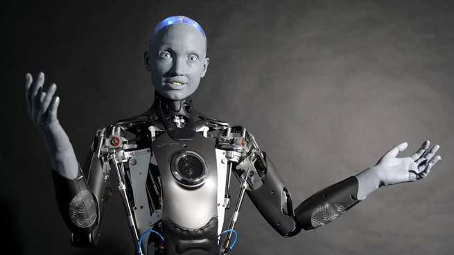 Ameca fue parte de una presentación de otros robots&nbsp; en la feria de tecnología CES del 2022