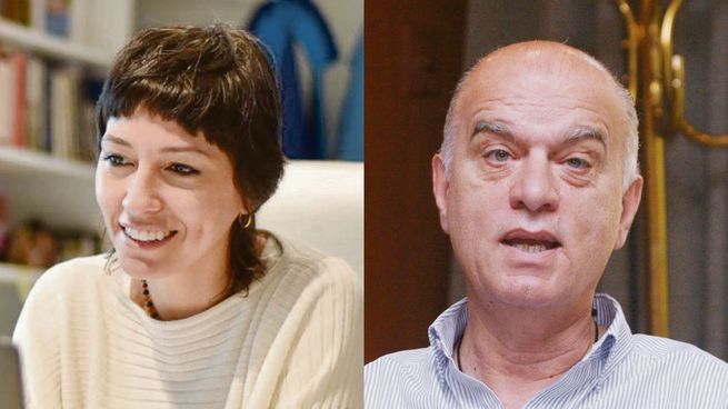 Mayra Mendoza y Néstor Grindetti.