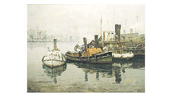 ámbito.com | El puerto boquense según Oscar Vaz, quien junto a Benito Quinquela Martín son los pintores de temas portuarios más consecuentes y originales, por lo que sus obras son muy demandadas en el mercado.