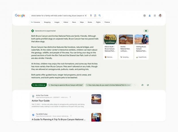 Ejemplo de SGE en inglés, dado en la I/O de Google este año.