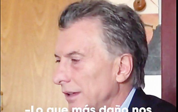 herramienta. El spot de Macri vía Twitter cuando la semana pasada visitó a una familia para explicar las nuevas medidas contra la inflación.