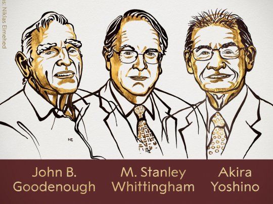 John Goodenough, Stanley Whittingham y Akira Yoshino