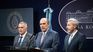 Osvaldo Jaldo, Guillermo Francos y Rogelio Frigerio, en la Casa Rosada, en marzo pasado.
