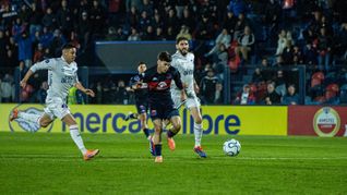 Santiago López anotó el gol de Tigre para descontar en el marcador ante Nacional.