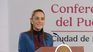 Claudia Sheinbaum en la Mañanera del Pueblo.