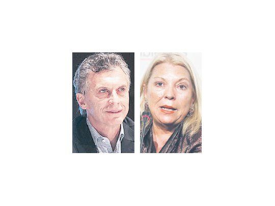 Mauricio Macri y Elisa Carrió