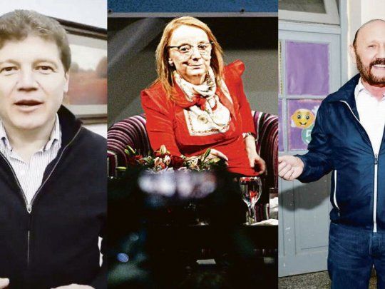 Gustavo Melella,&nbsp;Alicia Kirchner y&nbsp;Gildo Insfrán.