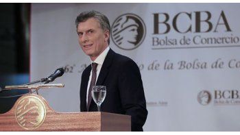 Mauricio Macri, en la celebración del aniversario 162 de la Bolsa.