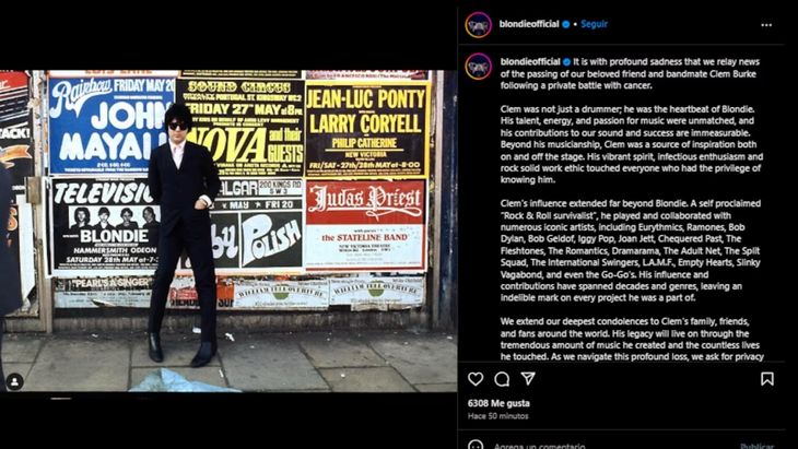 Clem Burke died, Blondie’s historic drummer