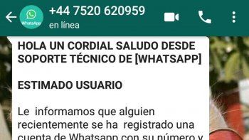La estafa que está circulando en WhatsApp.