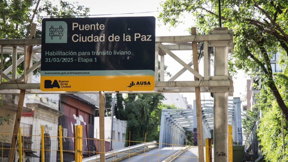 Jorge Macri confirmed the reopening of the Ciudad de la Paz bridge in CABA