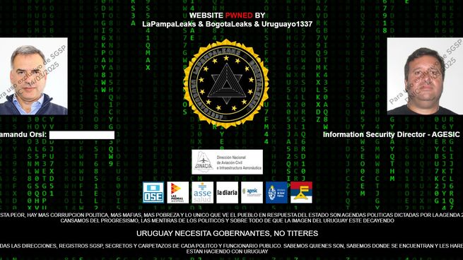 El mensaje de los hackers cntra el progresismo y la política.