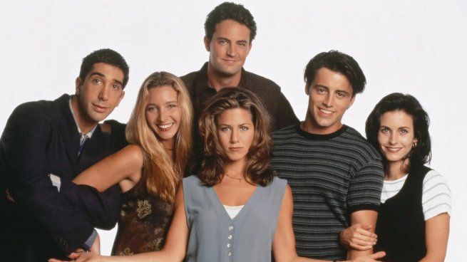 El elenco de Friends en los primeros años de la serie.