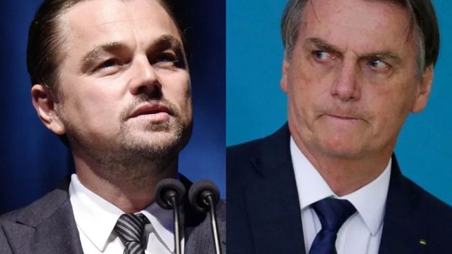 Leonardo DiCaprio y Jair Bolsonaro. 