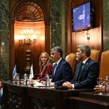 El jefe de Gobierno, Jorge Macri, durante la apertura de sesiones de este lunes. El jefe de Gobierno, Jorge Macri, durante la apertura de sesiones de este lunes.