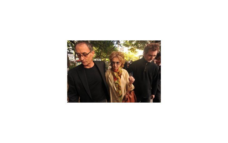 Norma Aleandro llegando al Congreso Nacional.