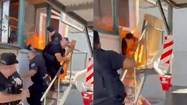 El hombre se atrincheró en una empresa de Rosario para reclamar una deuda.