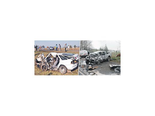 Así quedaron los vehículos involucrados en distintos accidentes que se produjeron durante el último fin de semana.