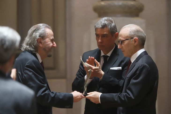 Juan Carlos Maqueda, en el homenaje de sus pares Horacio Rosatti y Carlos Rosenkrantz por su retiro de la Corte Suprema