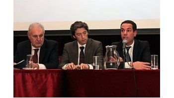 Presidentes del Banco Nación, Juan Forlon, y de Garantizar, Leonardo Rial.