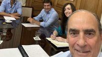 Guillermo Francos con Victoria Villarruel, Omar de Marchi y Martín Menem.