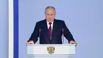 Vladimir Putin, presidente de Rusia, en conferencia de prensa.