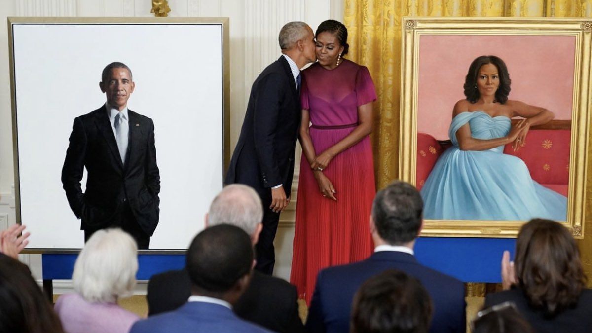 The Obamas returned to the White House after five years to discover their official portraits