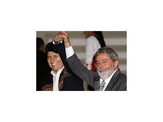 Evo Morales y Lula Da Silva.