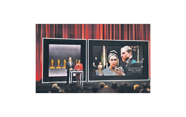 ámbito.com | El momento en que el actor Chris Pine y la presidenta de la Academia de Hollywood, Cheryl Boone Isaacs, anunciaban la candidatura de “Relatos salvajes” (“Wild Tales”, en inglés) al Oscar a Mejor Film Extranjero.