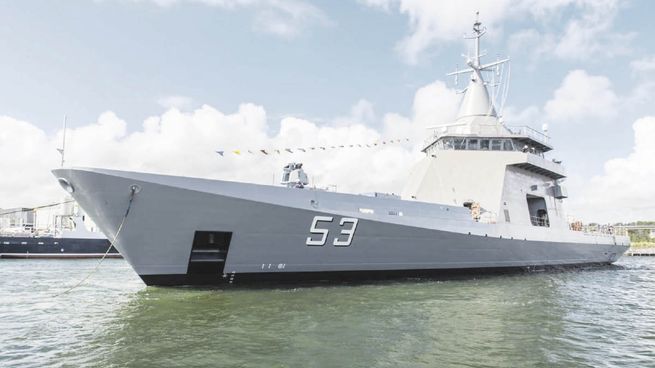 Arribo. El ARA Almirante Storni llegará hoy al país. Ceremonia de amarre y puesta en servicio.