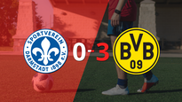 de visitante, borussia dortmund goleo a darmstadt 98 con un contundente 3 a 0