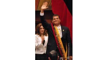 Rafael Correa, en 2009 cuando asumió su segundo mandato.