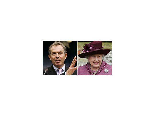 El ex premier Tony Blair y la reina Isabel II, los más influyentes de Gran Bretaña