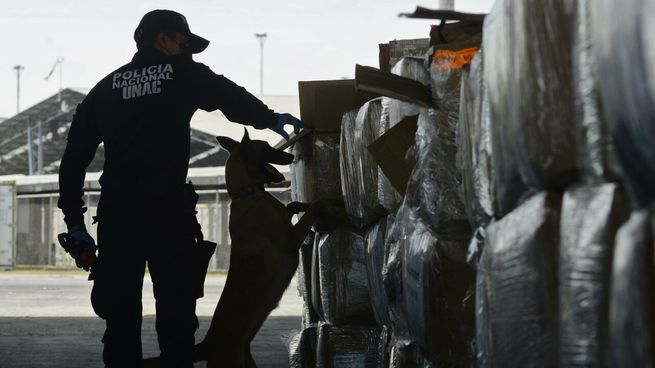 La policía inspecciona cargamentos en el puerto de Guayaquil, el principal de Ecuador.