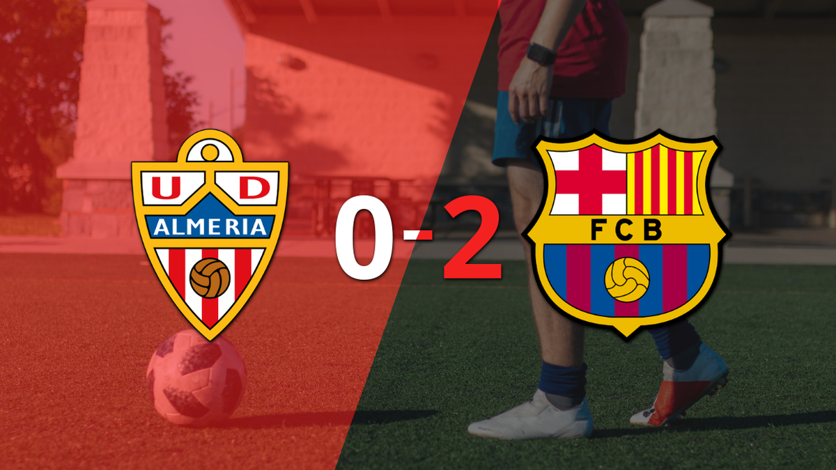 With two goals from Fermín López, Barcelona beat Almería