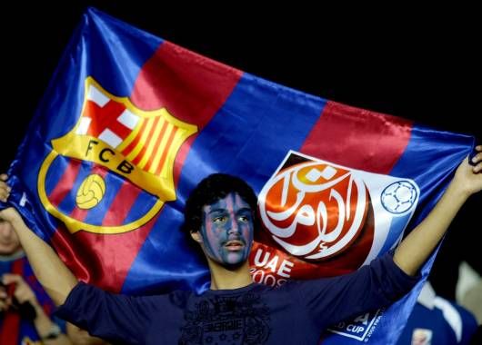 Barcelona también llevó un buen número de hinchas.