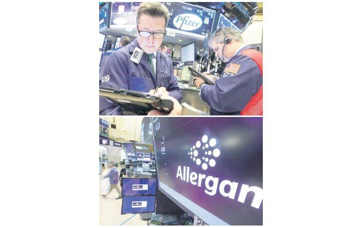 Tanto las acciones de Pfizer (-2,7%) como las de Allegan (-3,5%) cayeron ayer en Nueva York tras oficializarse el acuerdo.
