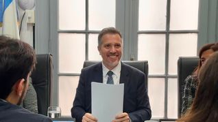 El flamante presidente de la UIPBA, Alejandro Gentile, durante una charla con periodistas. Pidio equilibrar la cancha.