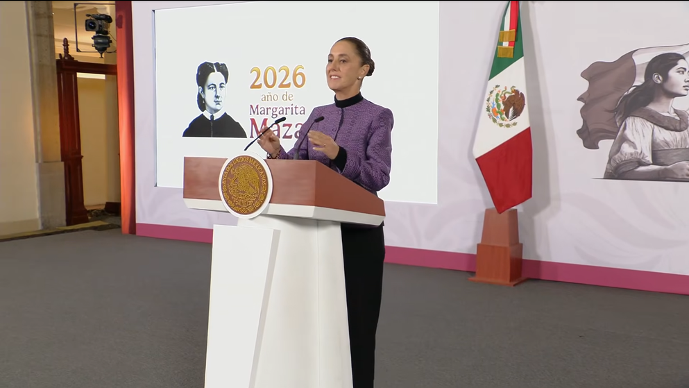 Claudia Sheinbaum en la Mañanera de este martes.