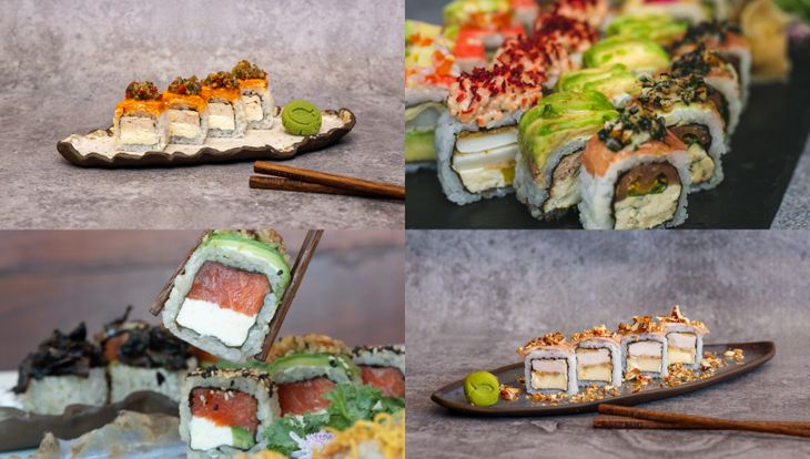 The sushi is inspired by the seven oceans and each roll has its own history. The sushi is inspired by the seven oceans and each roll has its own history.