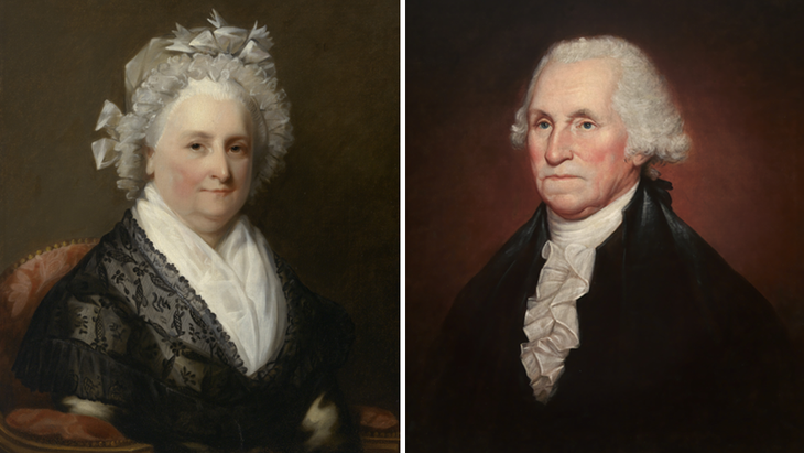 Martha y George Washington.