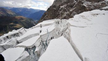 El cambio climático afecta al glaciar Mont Blanc.