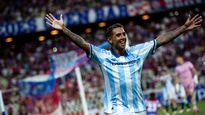 Almendra anotó el segundo gol de Racing en Brasil.