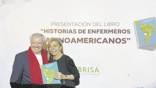 presentacion. Los doctores Jorge Máximo Salvat y Leila Cura,