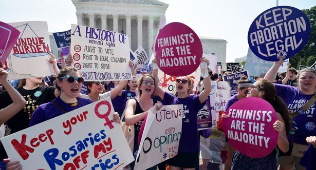 Marchas a favor del derecho al aborto en EEUU.