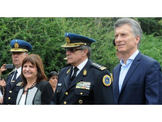 El presidente Mauricio Macri encabezó un acto con oficiales de la Policía Federal y la ministra de Seguridad, Patricia Bullrich.