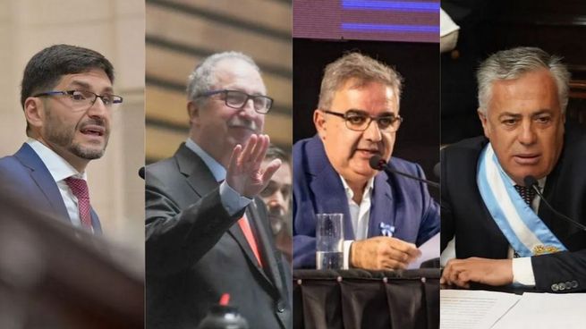 Pullaro, Passalacqua, Jalil y Cornejo leyeron sus discursos ante las asambleas legislativas. 