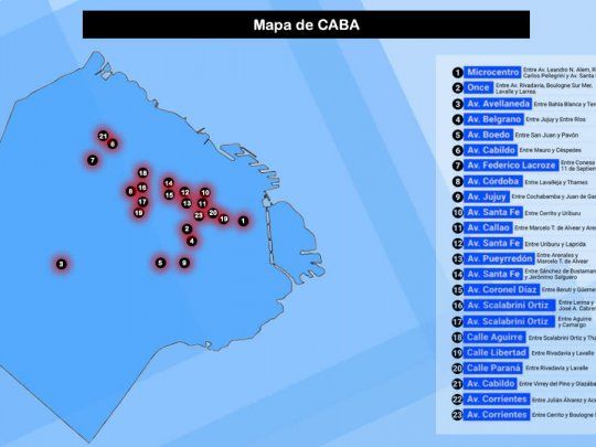 A partir de hoy, permanecerán blindadas 29 zonas críticas de mayor aglomeración de gente como Once, Microcentro y las avenidas Avellaneda, Córdoba, Santa Fe, entre otros ejes comerciales.
